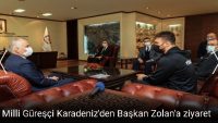 Milli Güreşçi Karadeniz’den Başkan Zolan’a ziyaret