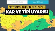 Meteorolojiden Denizli’ye kar ve tipi uyarısı