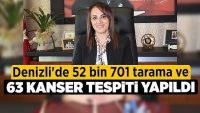Denizli’de 52 bin 701 tarama ve 63 kanser tespiti yapıldı