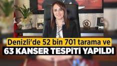 Denizli’de 52 bin 701 tarama ve 63 kanser tespiti yapıldı