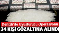 Denizli’de Uyuşturucu Operasyonu: 34 Gözaltı