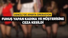 Denizli’de Aparta Operasyon! Fuhuş Yapan Kadına ve Müşterisine Ceza Kesildi!!
