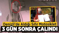 Denizli’de aldığı sıfır motosiklet 3 gün sonra çalındı!!