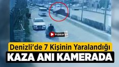 Denizli’de 7 Kişinin Yaralandığı Kaza Anı Kamerada!!