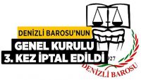 Denizli Barosu’nun Genel Kurulu 3. Kez İptal Edildi!!