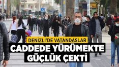 Denizli’de Vatandaşlar Caddede Yürümekte Güçlük Çekti!!