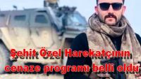 Şehit Özel Harekatçının cenaze programı belli oldu.