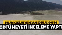 Suları çekilmeye devam eden Acıgöl’de ODTÜ heyeti inceleme yaptı!!