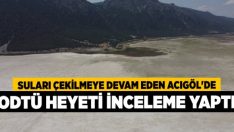 Suları çekilmeye devam eden Acıgöl’de ODTÜ heyeti inceleme yaptı!!