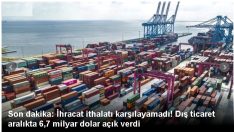 hracat ithalatı karşılayamadı! Dış ticaret aralıkta 6,7 milyar dolar açık verdi.