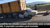 Denizli’de tıra arkadan çarpan otomobilde anne ve baba öldü, 5 yaşındaki çocukları yaralı kurtuldu