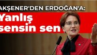 Akşener’den Erdoğan’a: Yanlış sensin sen