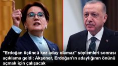 “Erdoğan üçüncü kez aday olamaz”