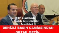BİK Genel Kurulu Anadolu Gazete Sahipleri Temsilcileri Açıklama.