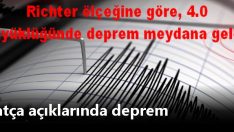 Datça açıklarında deprem