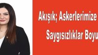 Akışık; Askerlerimize yapılan saygısızlıklar boyu aştı.