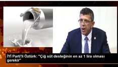 Öztürk: “Çiğ süt desteğinin en az 1 lira olması gerekir”