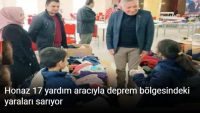 Honaz 17 yardım aracıyla deprem bölgesindeki yaraları sarıyor