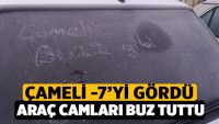 Çamelide Soğuktan Arabaların Camların Dondu