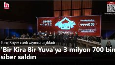 Tunç Soyer açıkladı: ‘Bir Kira Bir Yuva’ kampanyasının internet sitesine 3 milyon 700 bin siber saldırı oldu