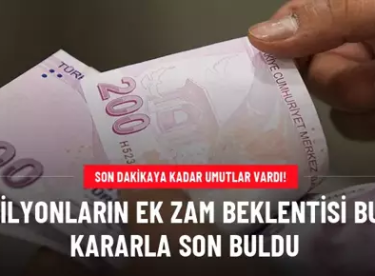 “Düzeltme” beklentileri son buldu Asgari ücret kararı Resmi Gazete’de